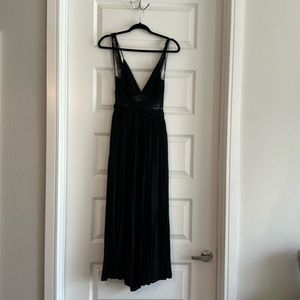 Beautiful Black net detail maxi dress